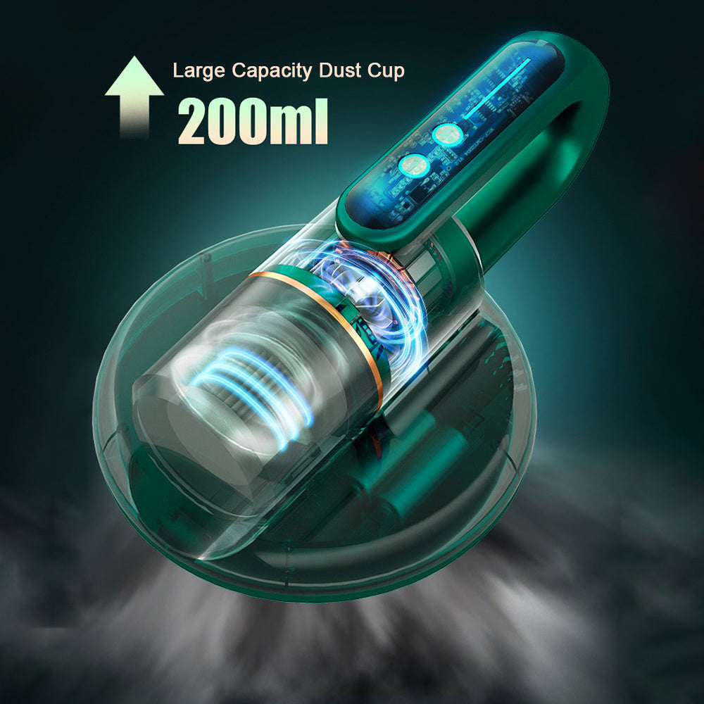 Cordless UV Mattress Vacuum – 50kPa Suction, HEPA Filter, Mite Remover