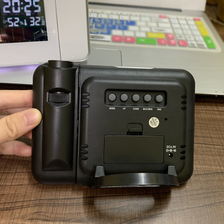 Modern LED Digital Alarm Clock – Wooden Cube Design