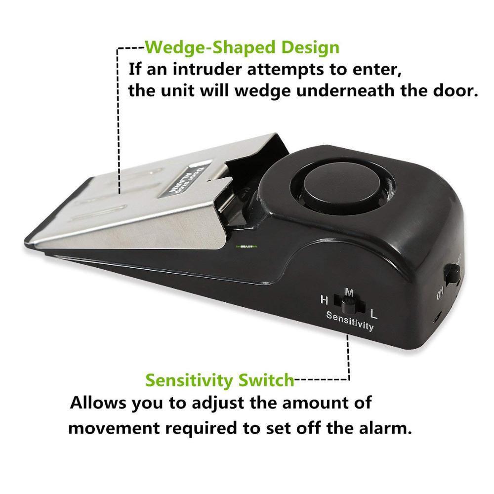 Waterproof Wedge Door-Stop Alarm – Home & Travel Security Device