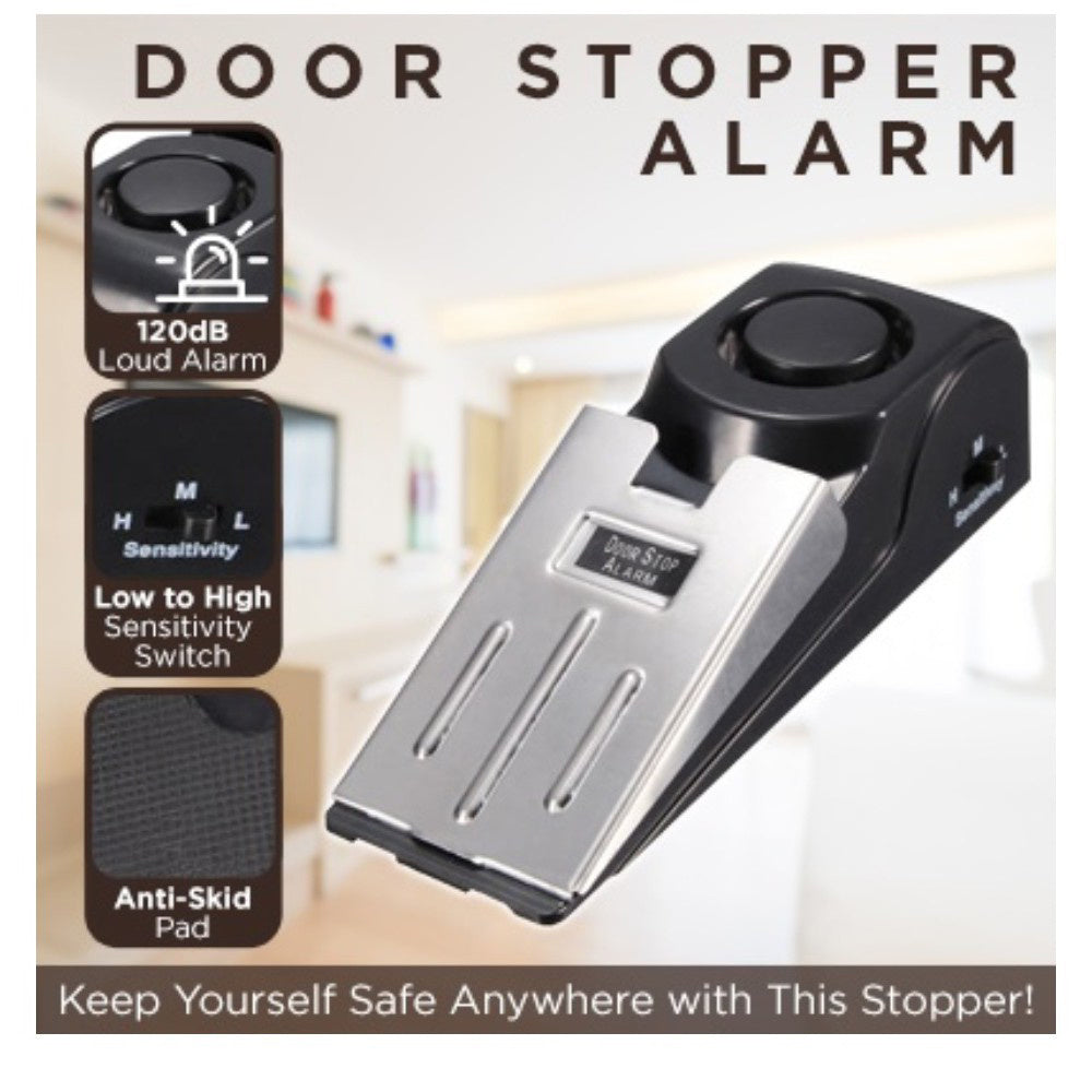 Waterproof Wedge Door-Stop Alarm – Home & Travel Security Device