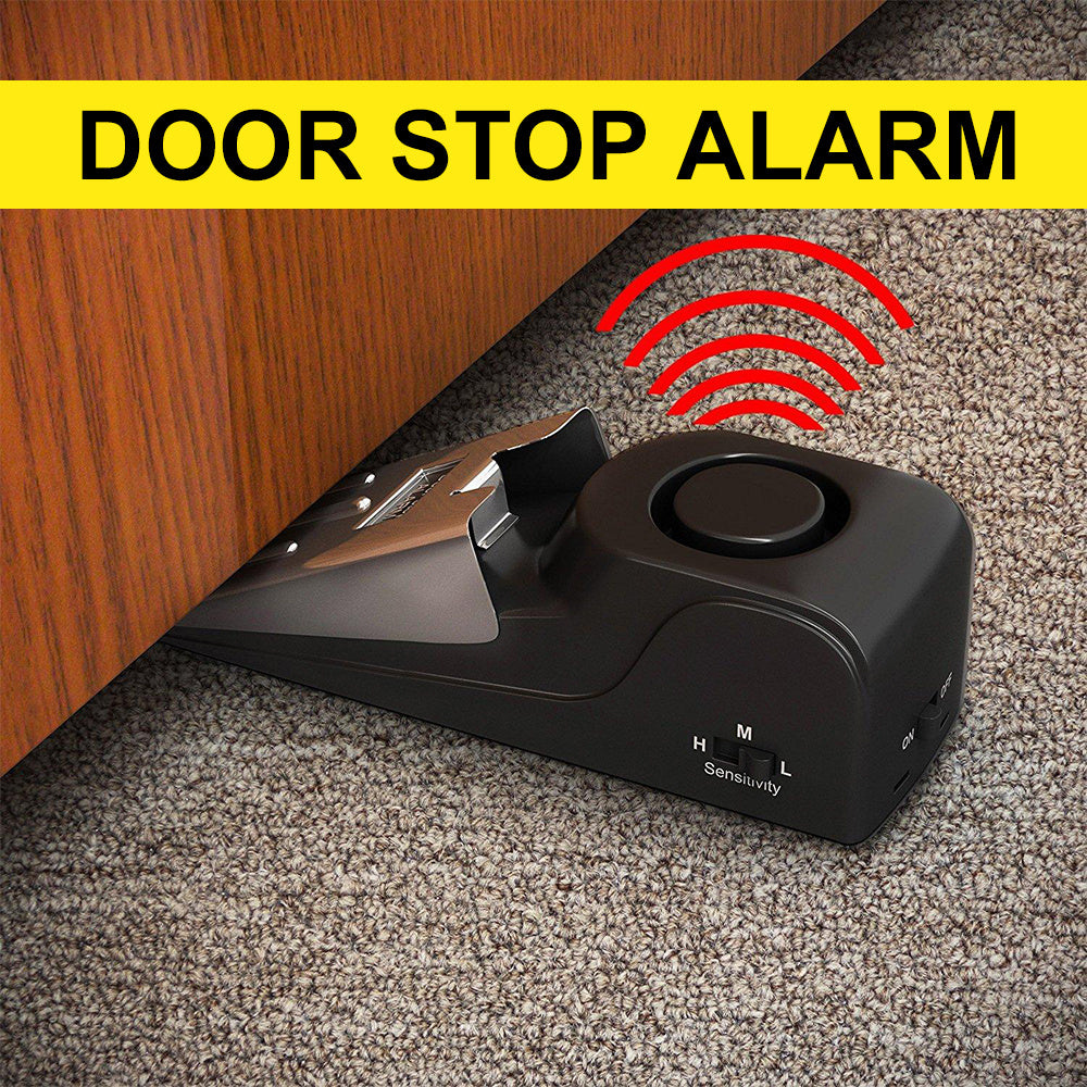 Waterproof Wedge Door-Stop Alarm – Home & Travel Security Device
