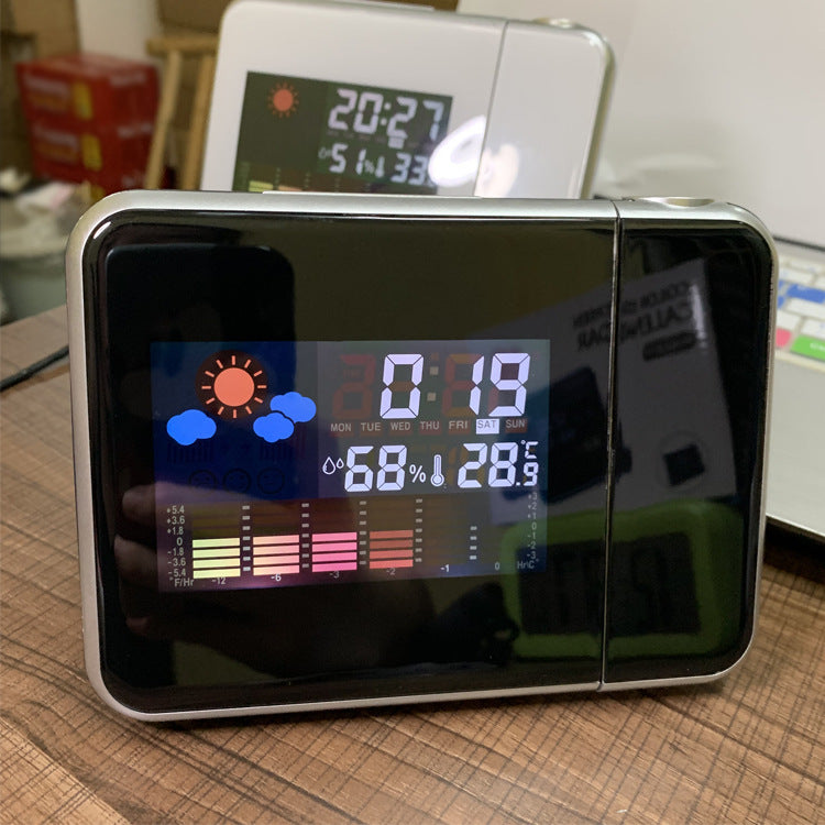 Modern LED Digital Alarm Clock – Wooden Cube Design