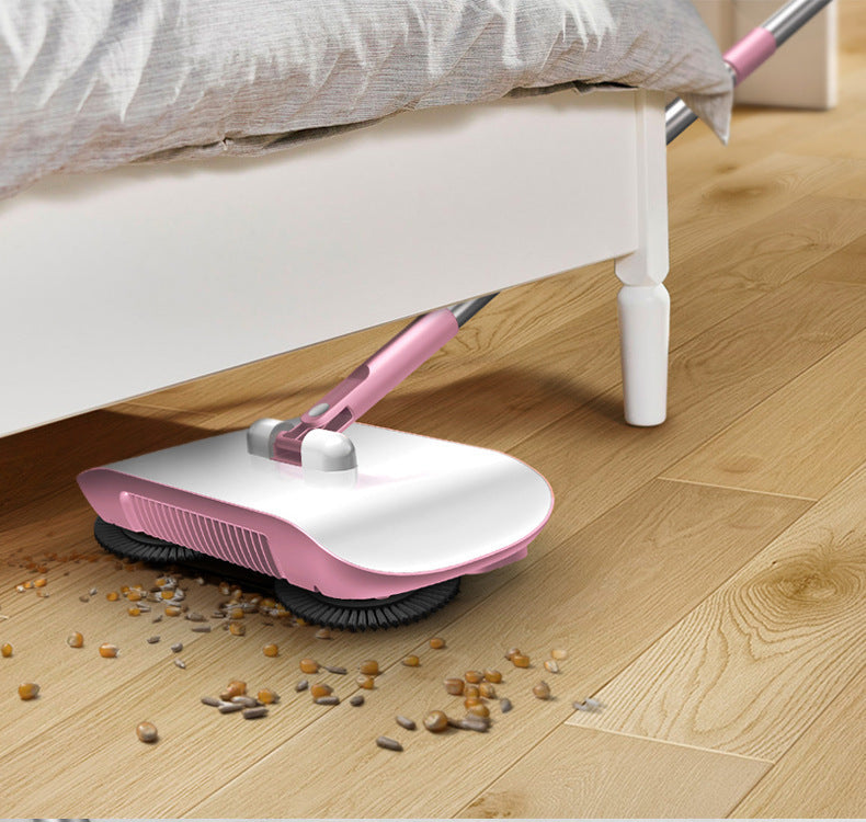 3-in-1 Hand-Push Sweeper: Broom + Dustpan + Mop All-in-One Floor Cleaning Machine