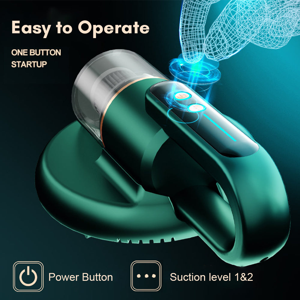 Cordless UV Mattress Vacuum – 50kPa Suction, HEPA Filter, Mite Remover