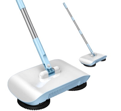 3-in-1 Hand-Push Sweeper: Broom + Dustpan + Mop All-in-One Floor Cleaning Machine