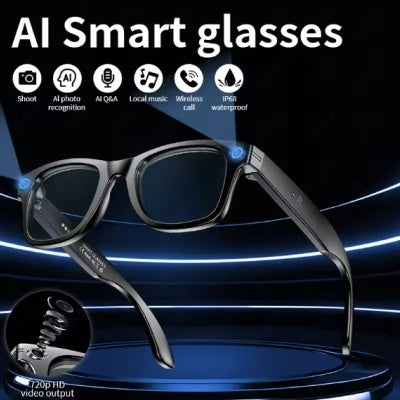 AI Smart Bluetooth Glasses – Photo, Video, Translation & Touch Control