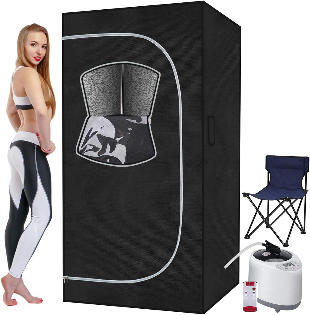 Full-Size Portable Steam Sauna – 2.6L Steamer, 9 Heat Levels, Rapid Heating (Home Spa Tent)
