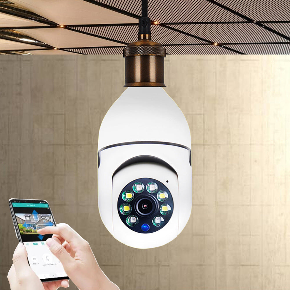 1080P WiFi Bulb Camera – E27 Smart Light Cam with 4× Zoom & 5G Alarm Alerts