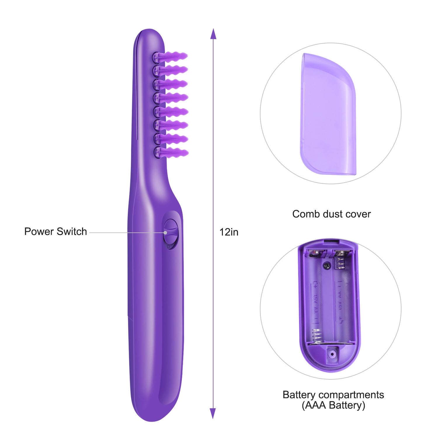 Portable Electric Detangling Brush & Scalp Massager