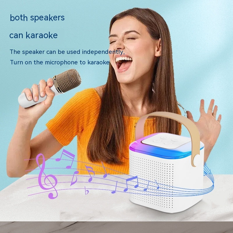 Portable Bluetooth Karaoke Machine – Dual Wireless Mics + 3D Surround Sound