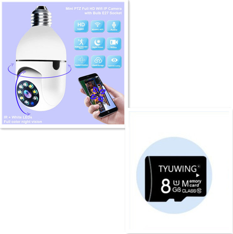 1080P WiFi Bulb Camera – E27 Smart Light Cam with 4× Zoom & 5G Alarm Alerts